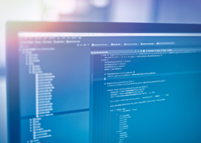 Code in computer screen Code in computer screen