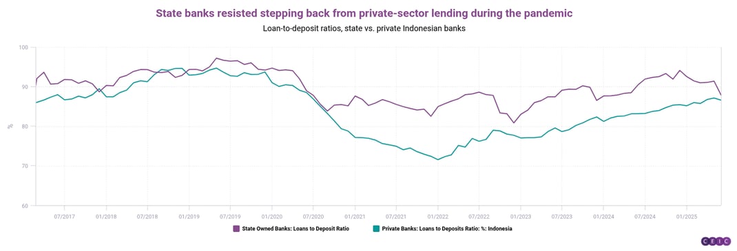 State banks resisted stepping back from private-sector lending during the pandemic