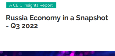 Russia Economy in a Snapshot Q3 2022 Report